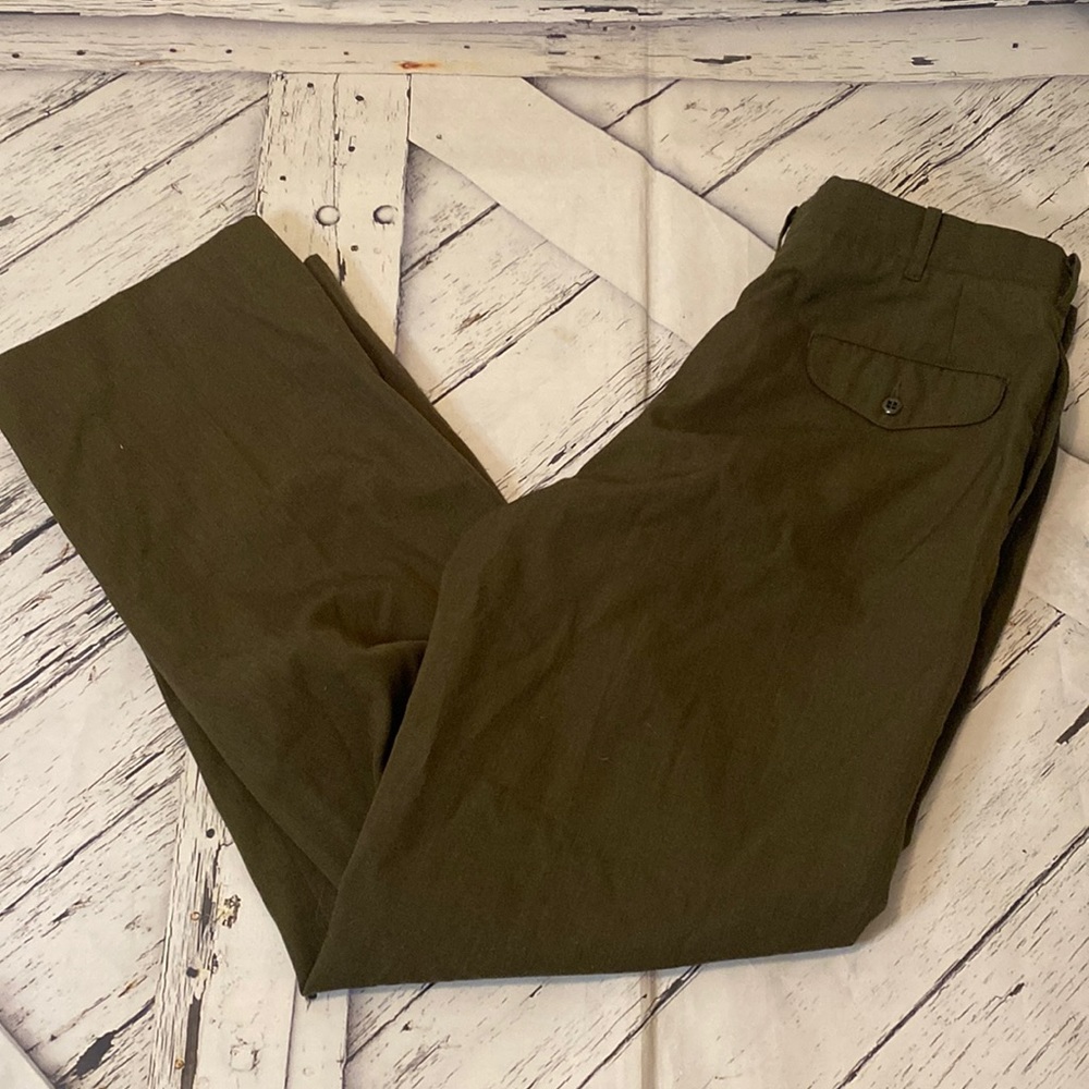 DSCP army green slacks dress pants size 34